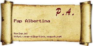 Pap Albertina névjegykártya